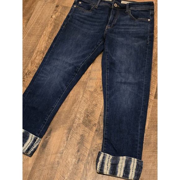 Pilcro and the Letterpress Anthropologie Jeans size 27 Slim Boyfriend Flip Cuffs - Picture 2 of 7